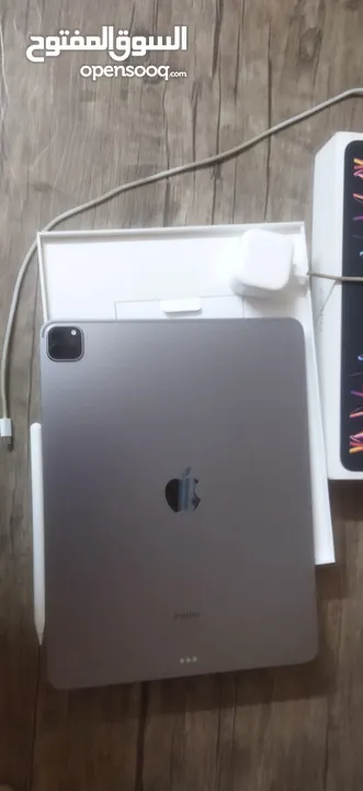 256ipad pro12.9(m2 6th generation)and pencilوارد   45الشرق الأوسط جهاز وكالةمركب عليه لصقةشاشةبسعر