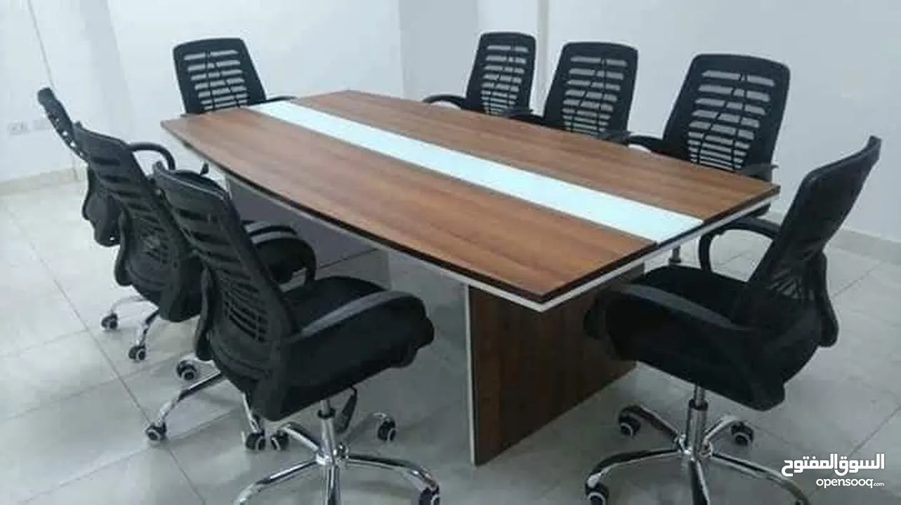 ترابيزة اجتماعات (خشب زجاج مودرن كلاسيك اثاث مكتبي) -meeting table