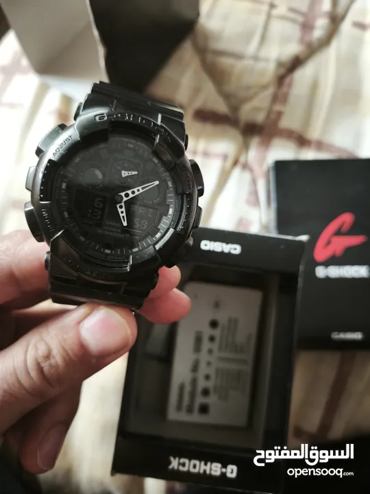 ساعة جي شوك بحاله جيده black edition GA100