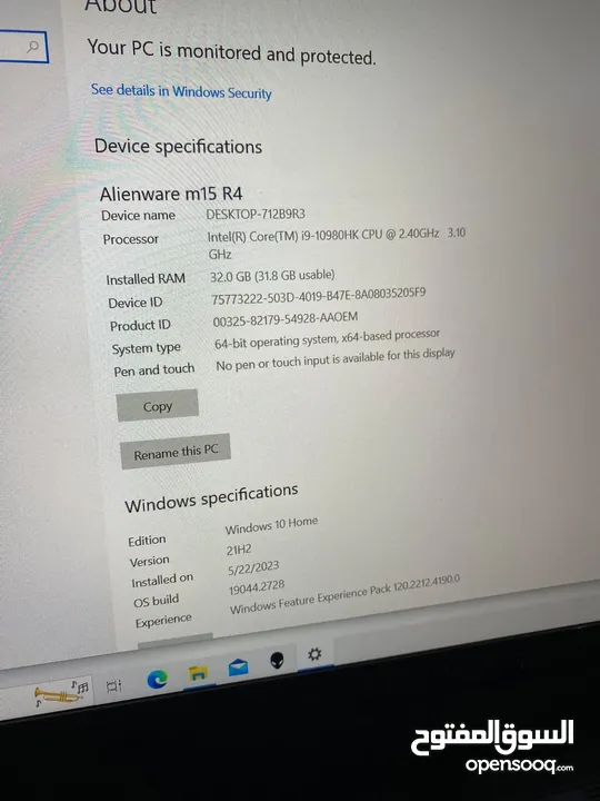 لابتوب كيمنك الينوير i9-10980HK 32GB 2TB RTX 3080