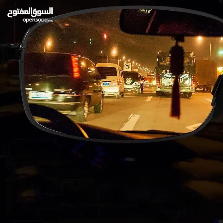 نظارات القيادة الHD واحده ليليه و واحده نهاريه لحمايه السائق من الاضواء ليلا واشعة الشمس نظاره نظارة
