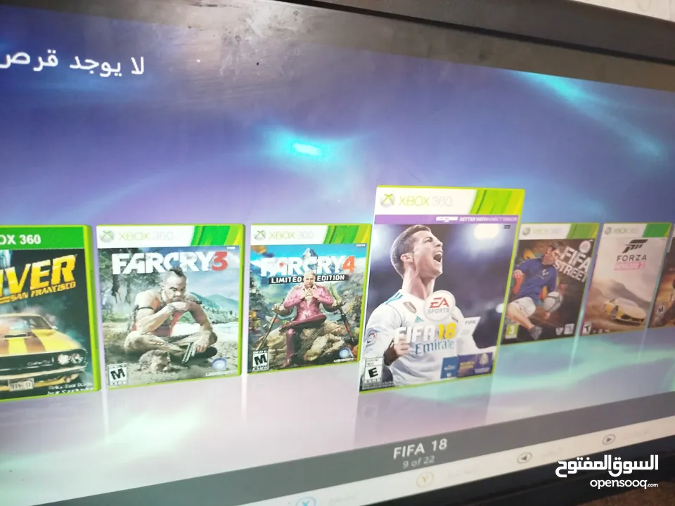 موجودxbox360slim مع محوله الأصلي وا ايد وحده عليه22لعبة