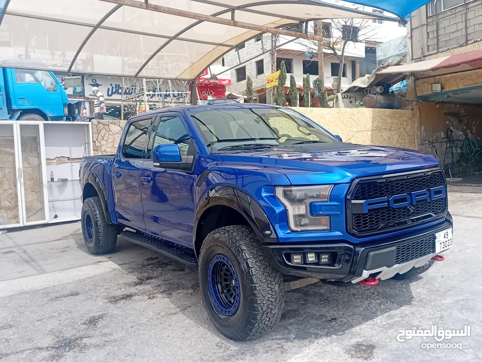 فورد رابتر أصلي للبيع للجادين فقط بسعر مناسب  F150  2018 أزرق جنط بي دلك فل بنوراما