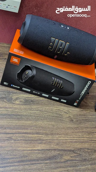 JBL Charge 5 Wi-Fi جديدا استعمل تجربه فقط النسخة الجديدا صوت JBL الأصلي الجريء مع صوت جهير عميق
