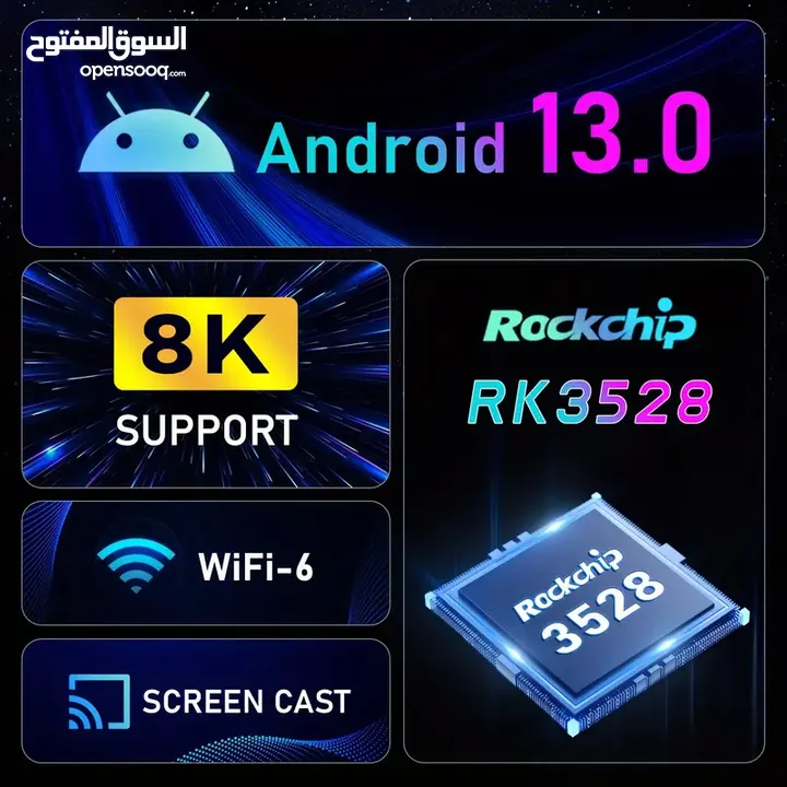 جهاز أندرويد تي في بوكس بنظام أندرويد 13 Android TV BOX For Android 13 رسيفر اندرويد