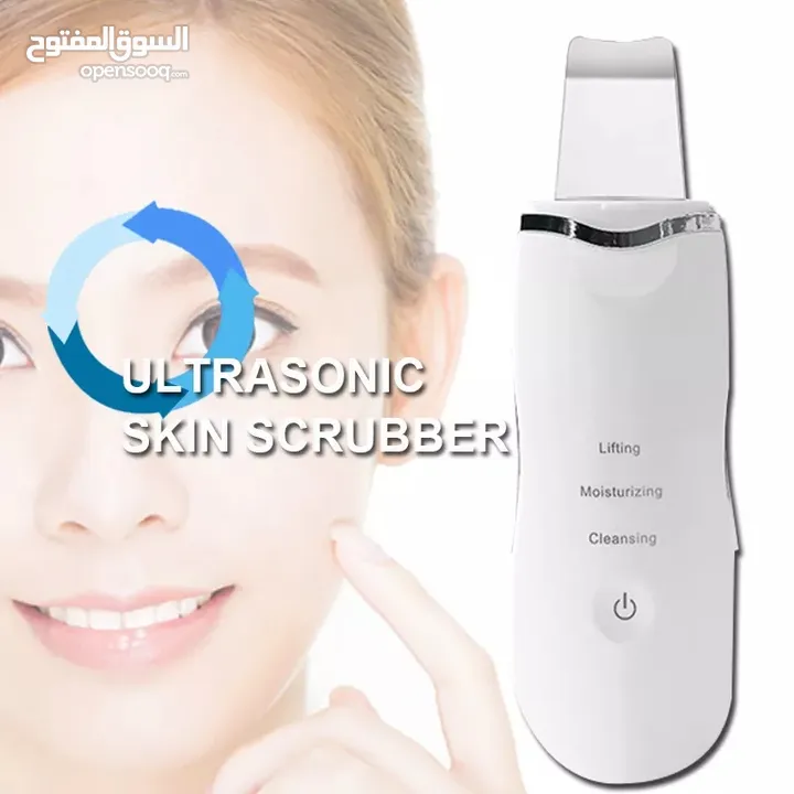 جهاز تنظيف البشرة بعمق بالموجات التراسونيك تنظيف الزيوان و الجلد سكن سكرابر Ultrasonic Skin Scrubber