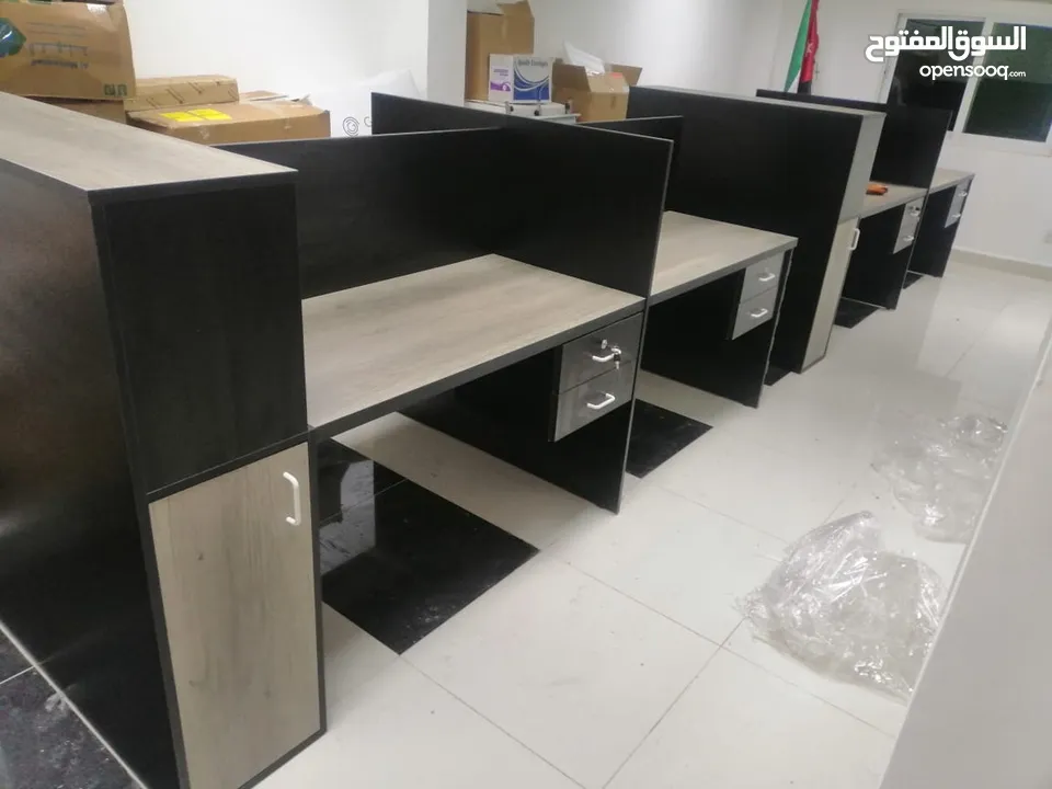 بارتيشن موظفين / ورك ستيشن رباعي  سداسي ثماني حسب الطلب من المصنع مباشرة