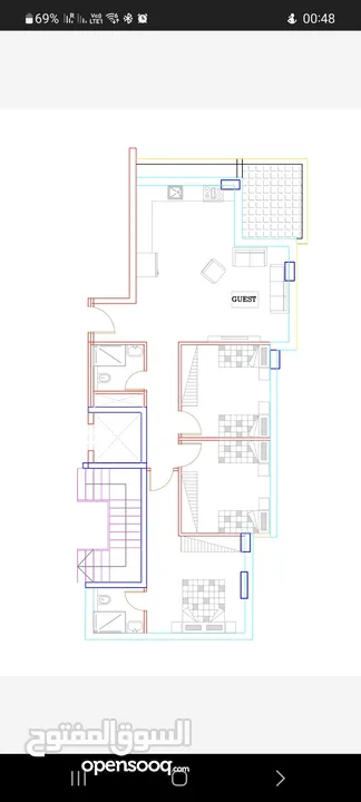 شقة سكنية للبيع تشطيب ديلوكس مع كامل الخدمات موقف سيارة مصعد موقع استراتيجي  مقابل لاكاسا مول مباشرة