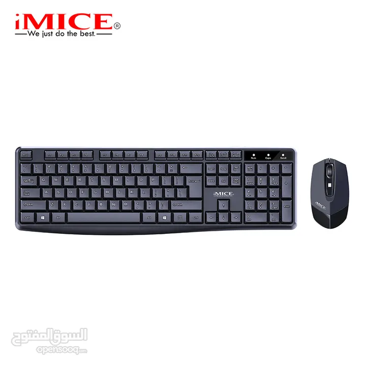 كيبورد و ماوس لاسلكي iMice An-100 USB Wireless Game Keyboard And Mouse Set Notebo