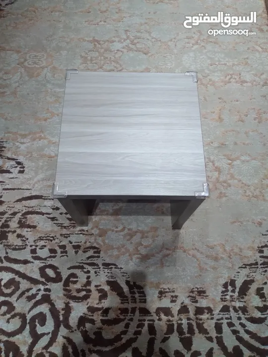 طاولة وسط تفصيل مع 3  طربيزات  خشب لاتيه طبقتين ومقشطه بزان
