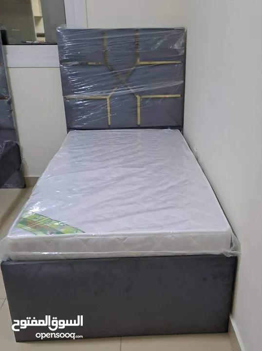 BRAND NEW SINGLE FABRIC BED WITH MATTRESS AVAILABLE