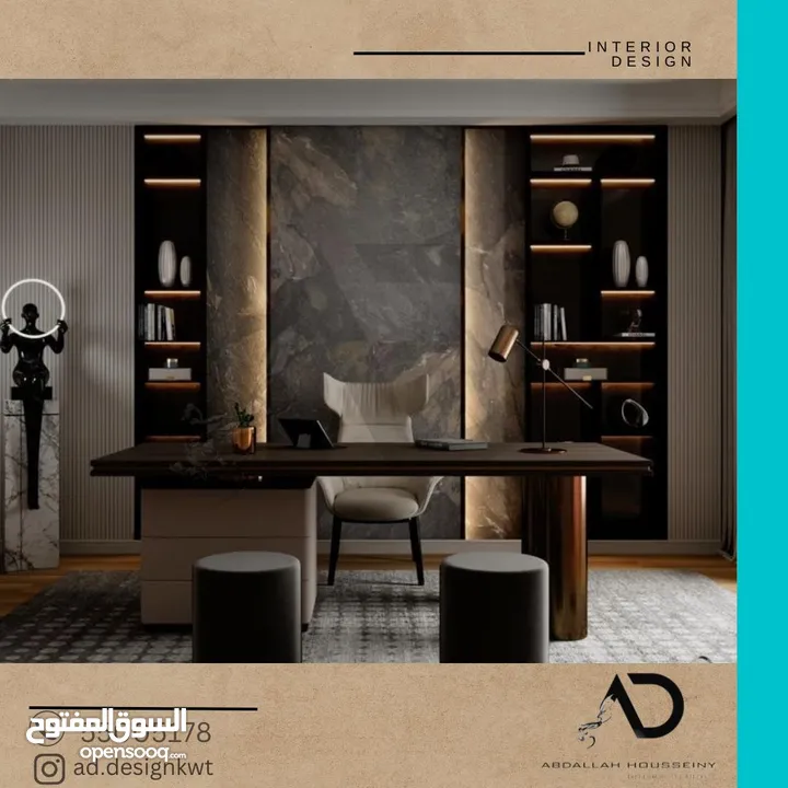 تصميم وتنفيذ وتشطيب ديكورات داخلية وبوث معارض ( المشاريع السكنية والتجارية) تسليم مفتاح م. ديكور