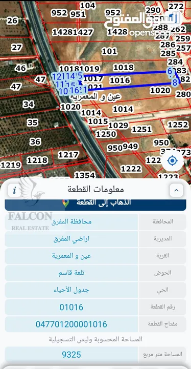 قطعة أرض زراعية 9200 م في محافظة المفرق / تلعة قاسم