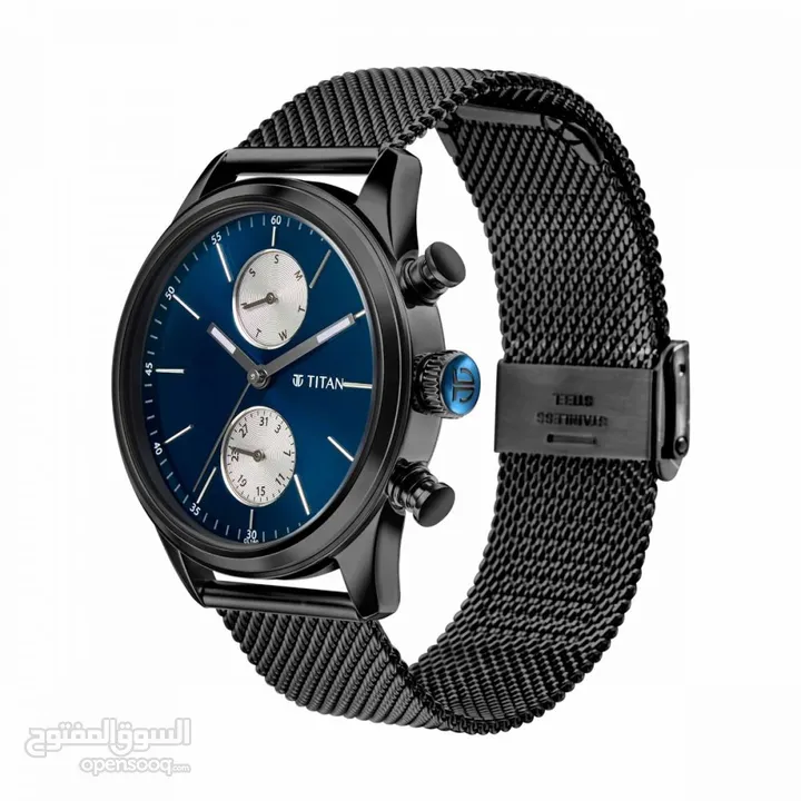 TITAN Midnight blue stainless steel 2 Years Warranty