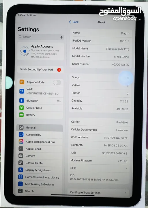 Ipad Mini 2024 A17 pro 512Gb wi-fi+Cellular