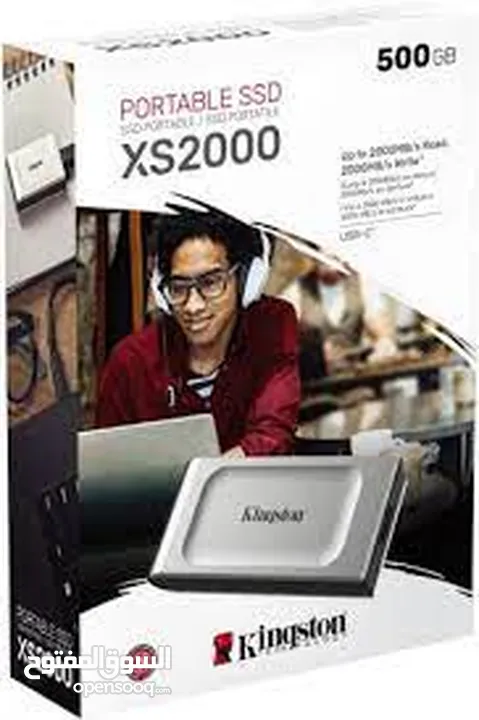 PORTABLE SSD XS 2000 KINGSTON 500GB هارديسك  خارجي اسس دي 500 جيجا كنجستون