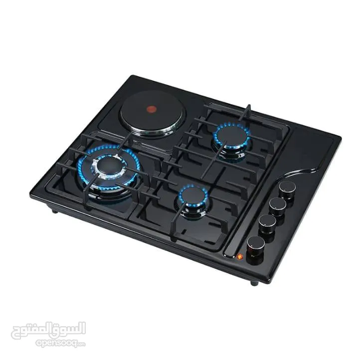 طباخ غاز وكهربا StarLux لون اسودطباخ غاز وكهربا StarLux لون سلفر .