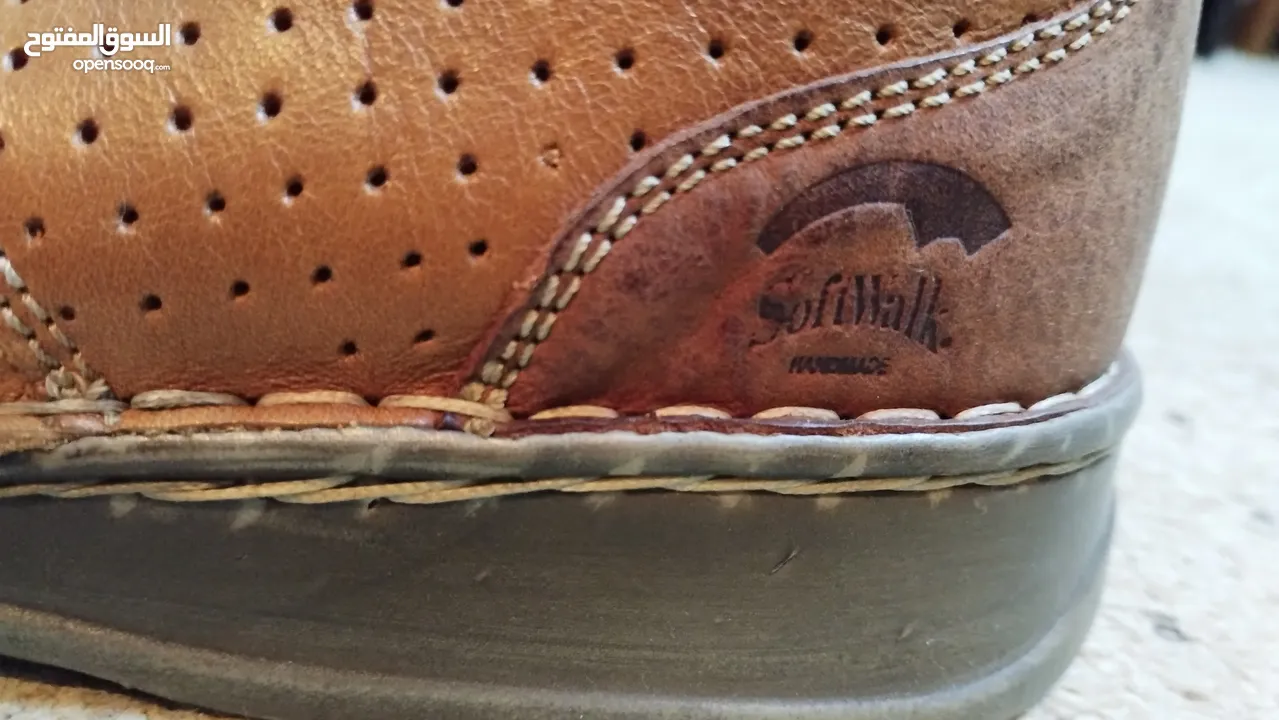 حذاء رجالي ماركة سوفتوك Softwalk برتغالي صناعة يدوية جلد طبيعي مريح نمرة 43