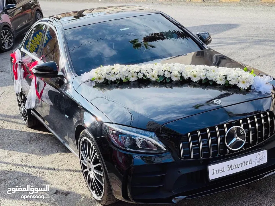 Mercedes C200 2019 (أحمد الشرمان) لتأجير سيارات الأعراس