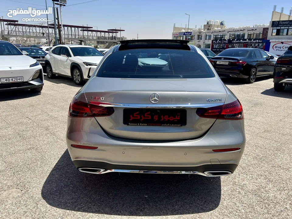 مرسيدس E350 AMG ذهبي 2022 اعلى مواصفات بحالة الزيرو مميزة جدا جمرك جديد