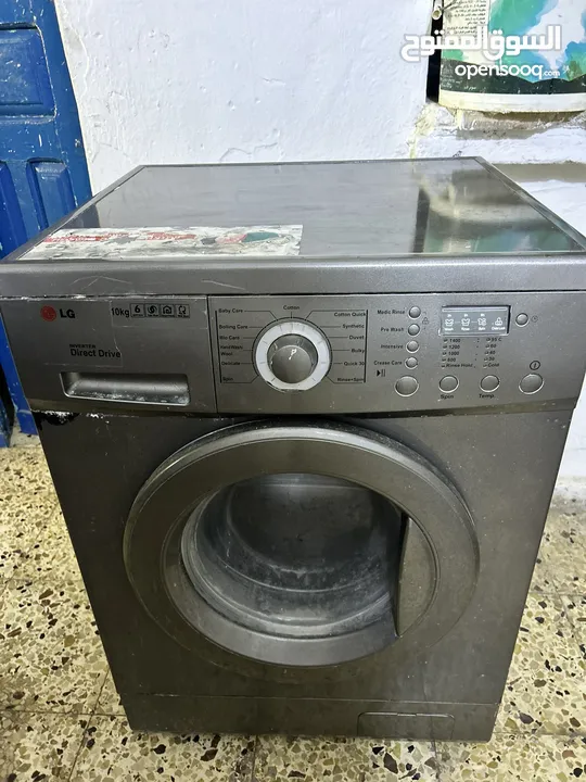 غسالة LG مستعمله سنتين للبيع 10 كيلو