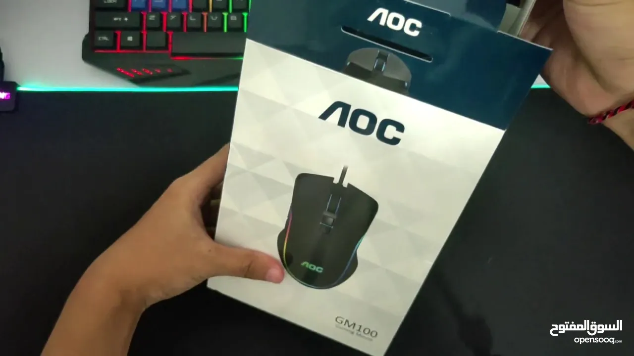 ماوس جيمنج mouse AOC GM100 GAMING MOUSE من اه او سي    2400 دب اي 