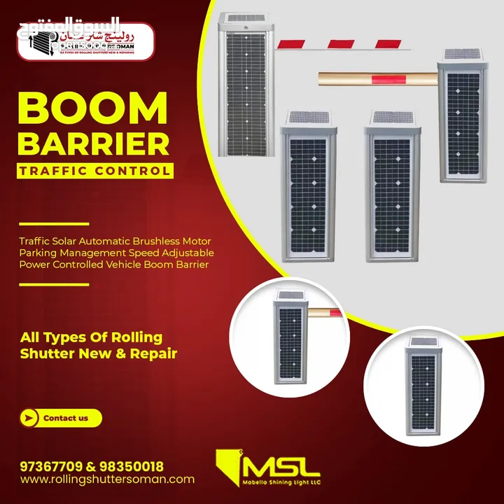 Traffic control barrier, with solar & non solar system