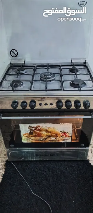 غاز نوعه نشونال نضيف قياس 80 وكاله غاز زي مهو بل صوره مش نقصو شي كهرباء شغاله فيه