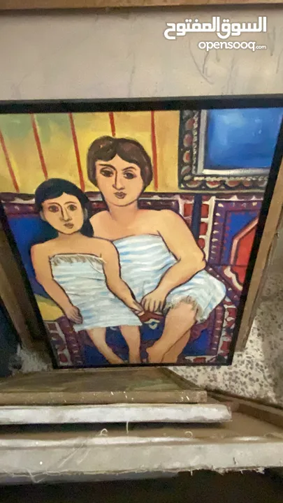 لوحة فنية يدوية الصنع ب الالون الزيتية