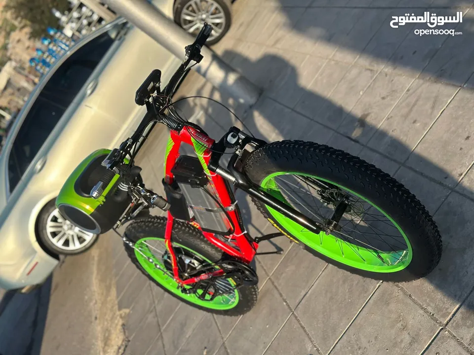 بسكليت كهربائي مستعمل بشكل الوكالة لون البسكليت ازرق مثل آخر صورة