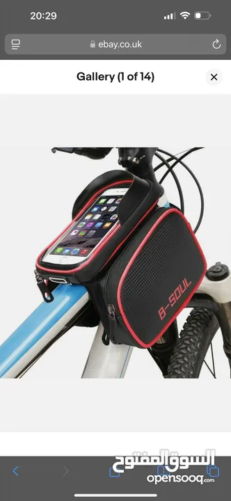Bicycle bag mobile holder حقيبة الدراجة مع حاملة للهاتف