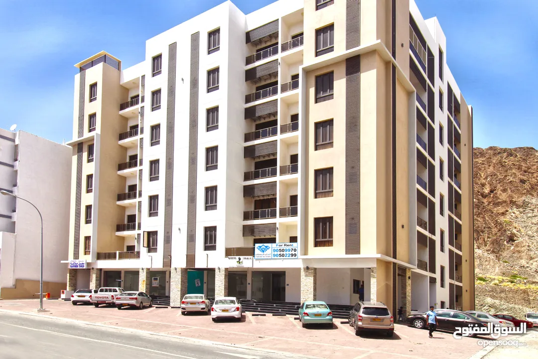 #REF725 Modern Building in Muttrah consist of 2BHK for rent @ 210/- RO (1 Month free)