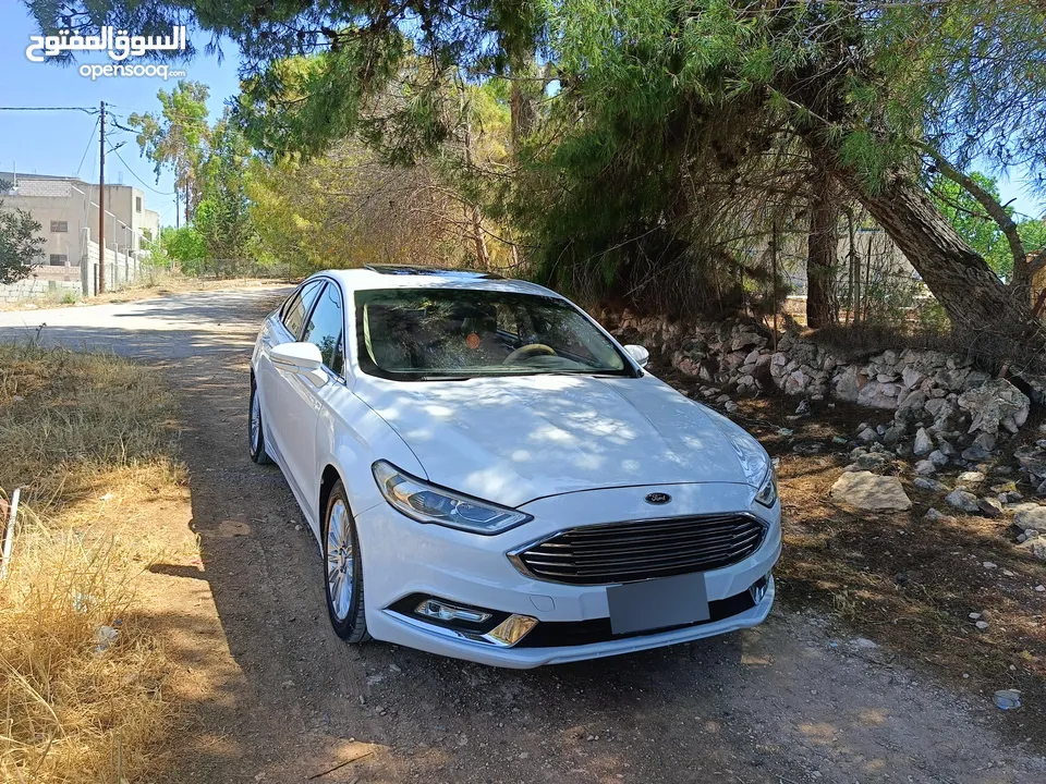 فورد فيوجن تيتانيوم 2018 Ford Fusion Titanium white  اعلى مواصفات نظيفه جدا استخدام شخصي ماشيه 96000