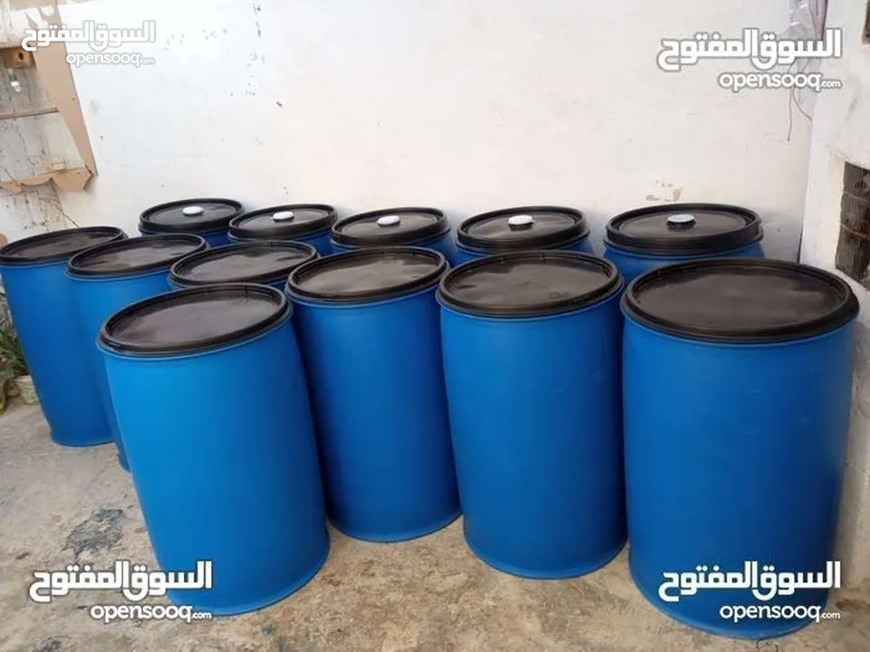 براميل جميع الأنواع  حديد بلاستك جلاكن