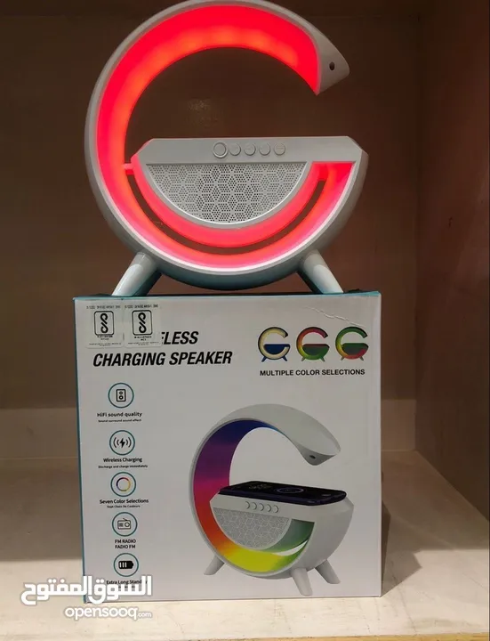 سماعة LED لاسلكية مع شاحن مدمج