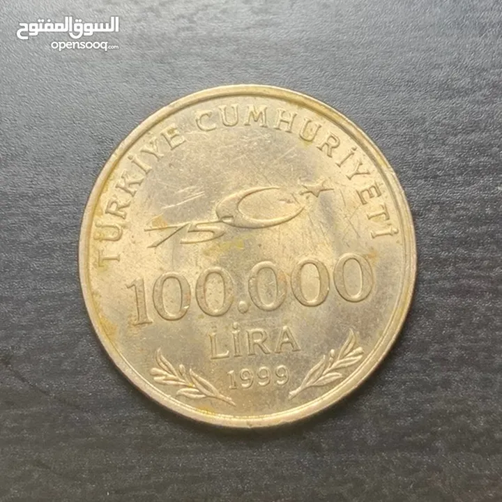 100 الف ليره تركي 1999