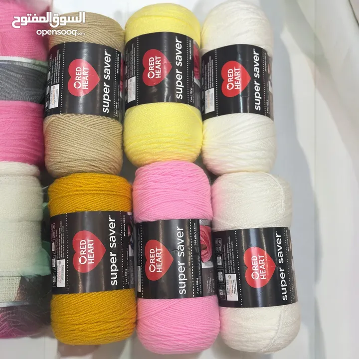 Red heart yarn 36 AED for each New brand not used