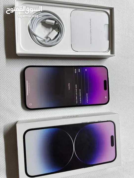 iPhone 14 Pro Max 256 GB Deep Purple UAE Version Box Available