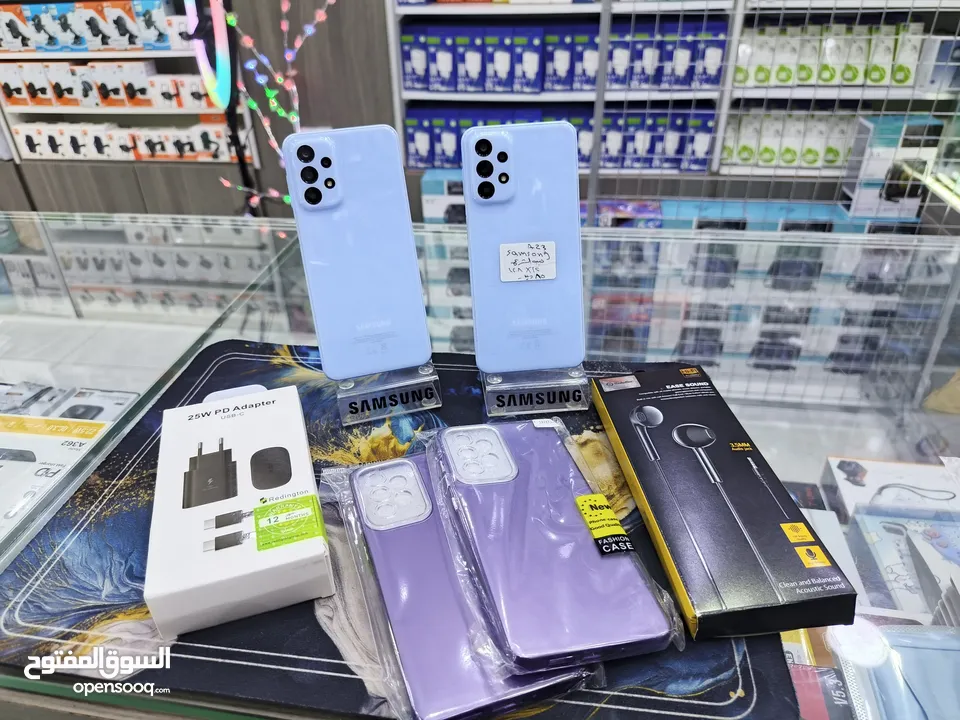الازرق البارد متوفر SAMSUNG A23 رام 12 جيجا 128 بدون كرتونه معه بكج هدية متوفر توصيل