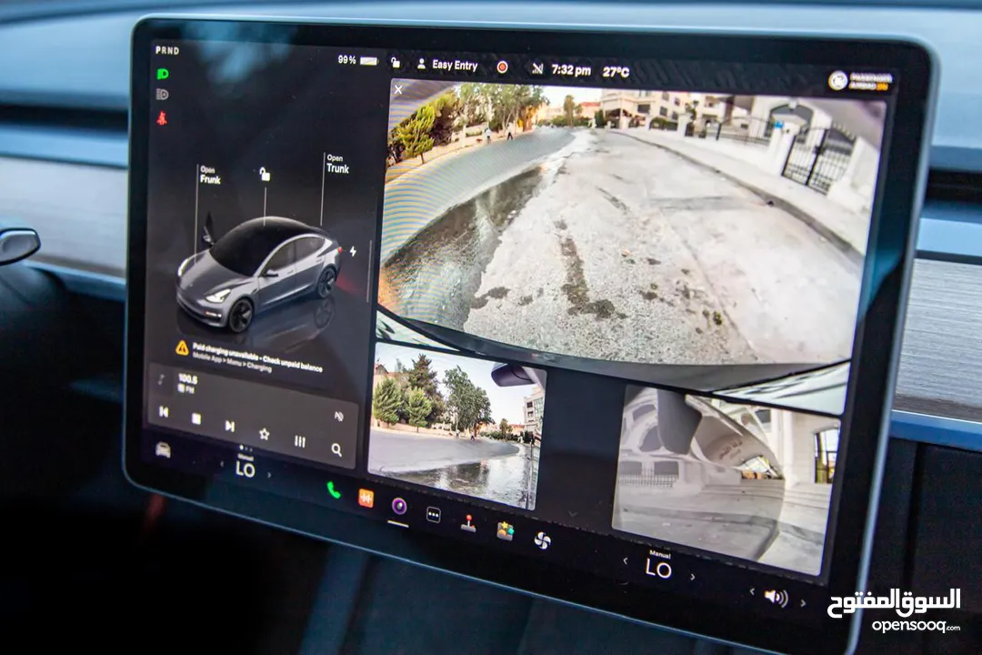 تيسلا model 3  tesla 2023 ستاندر  فحص كامل بحاله الوكاله  لون فيراني