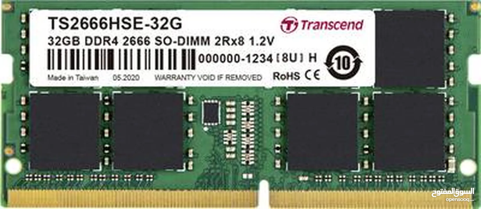  pc transcend DDR4 32GB ram رامات كمبيوتر 32 جيجا تردد متنوع 