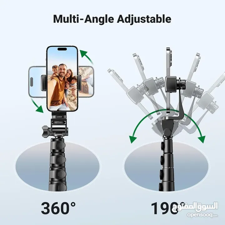 UGREEN Selfie Stick Tripod with Bluetooth Remote – حامل سيلفي وترايبود بجهاز تحكم بلوتوث