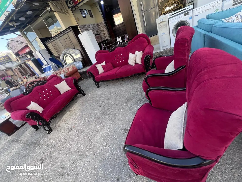 طقم كنب 7 مقاعد مستعمل نظيف