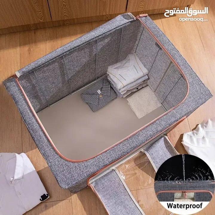 شنط تخزين صناديق ترتيب الملابس عدد 3 حجم كبير صناديق تخزين ملابس - Clothes Organiser صندوق تخزين قما