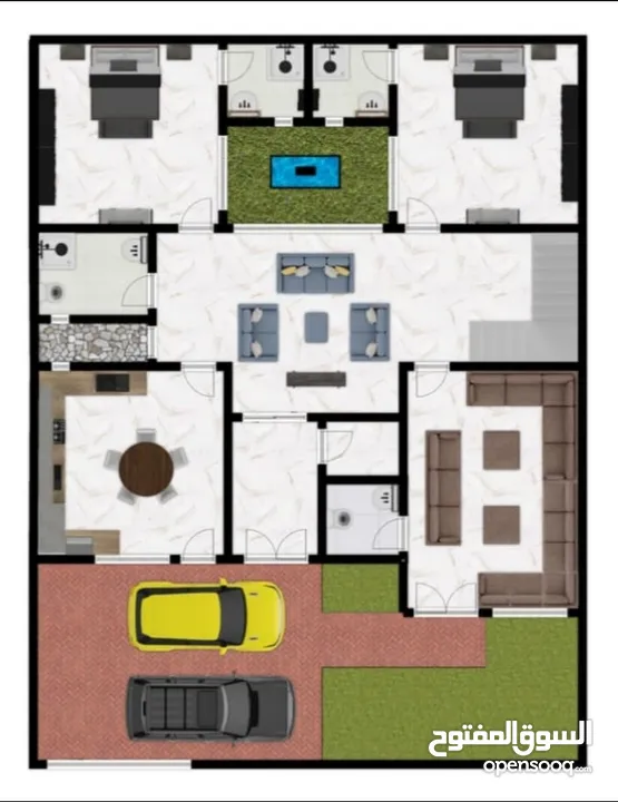 تصميم مخططات 2D للمنازل والشقق والمحلات