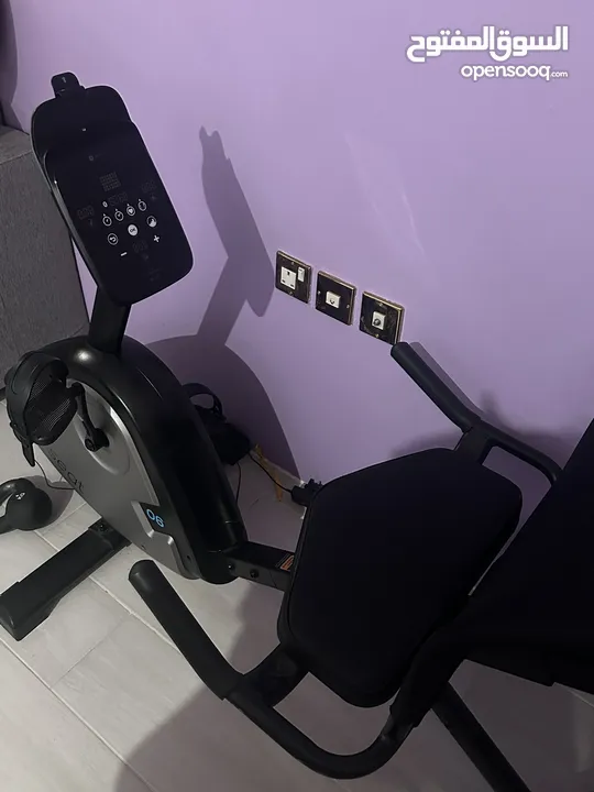 جهاز الدراجة رياضي كهربائي مع سناده للظهر ومريح exercise bike with back stand