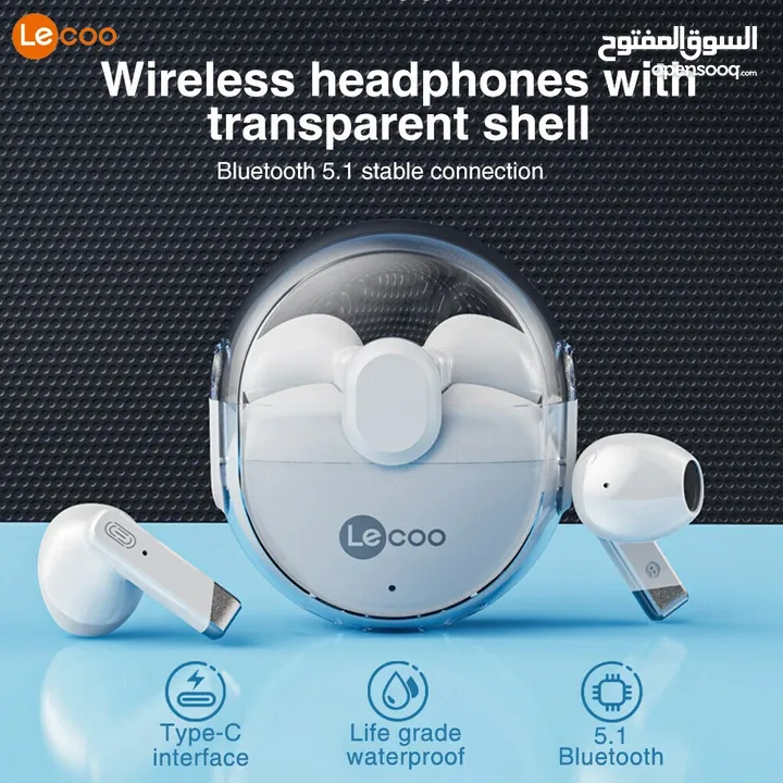 سماعات اذن اصلية من ليكوو بلوتوث عالية الجودة Lenovo Lecoo EW306 Earphone HD Audio