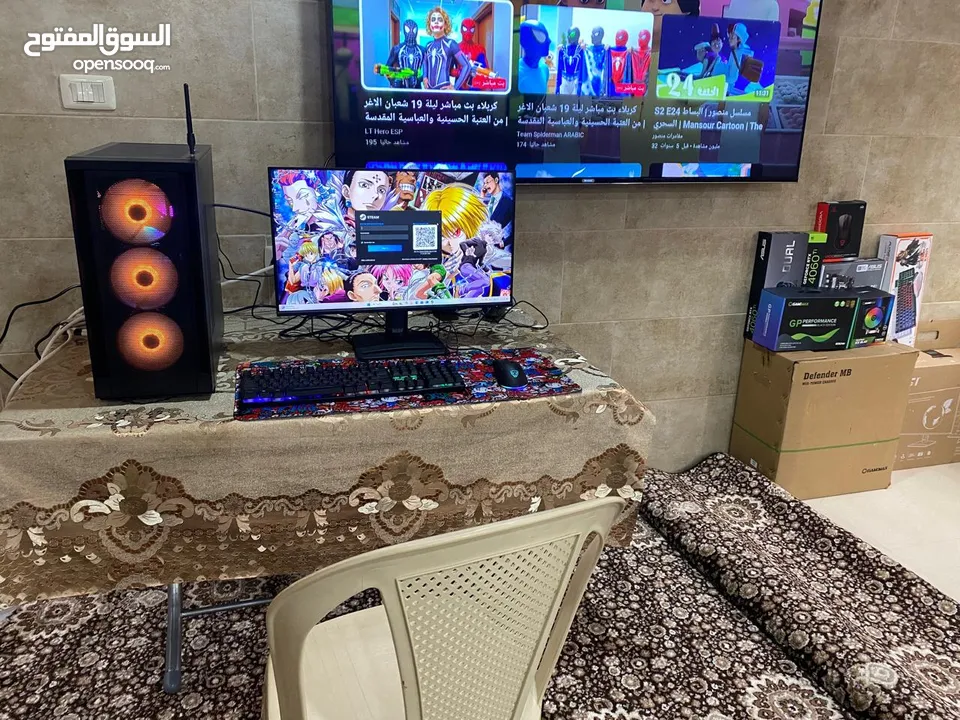 بيسي جيمينج مواصفات قويه i5 الجيل14 كرت 4060ti تخزين 1 تيرا مع  كامل اغراضو بسعر مميز