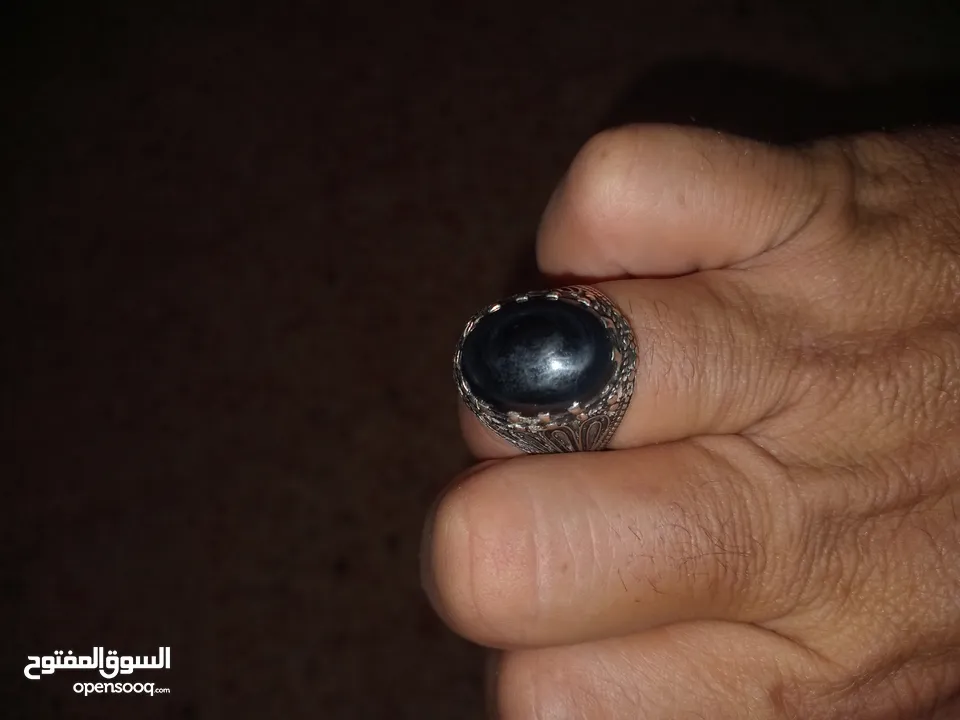 خاتم فضة حجر نادر 925 للبيع بسعر 400