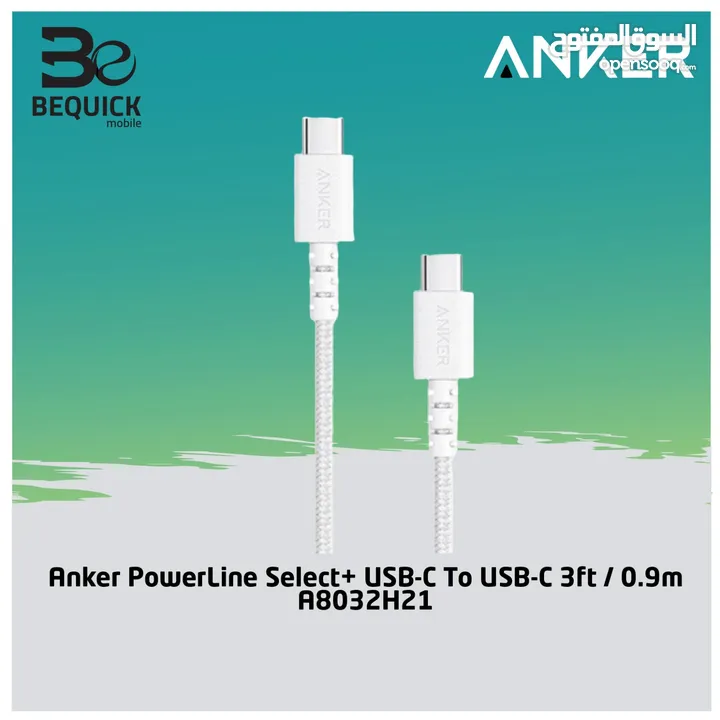 anker power line select+ usb-c to usb-c 3ft /0.9m a8032h21 /// افضل سعر بالمملكة